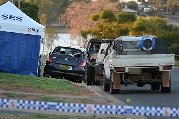 The scene where the shooting rampage began last Thursday.