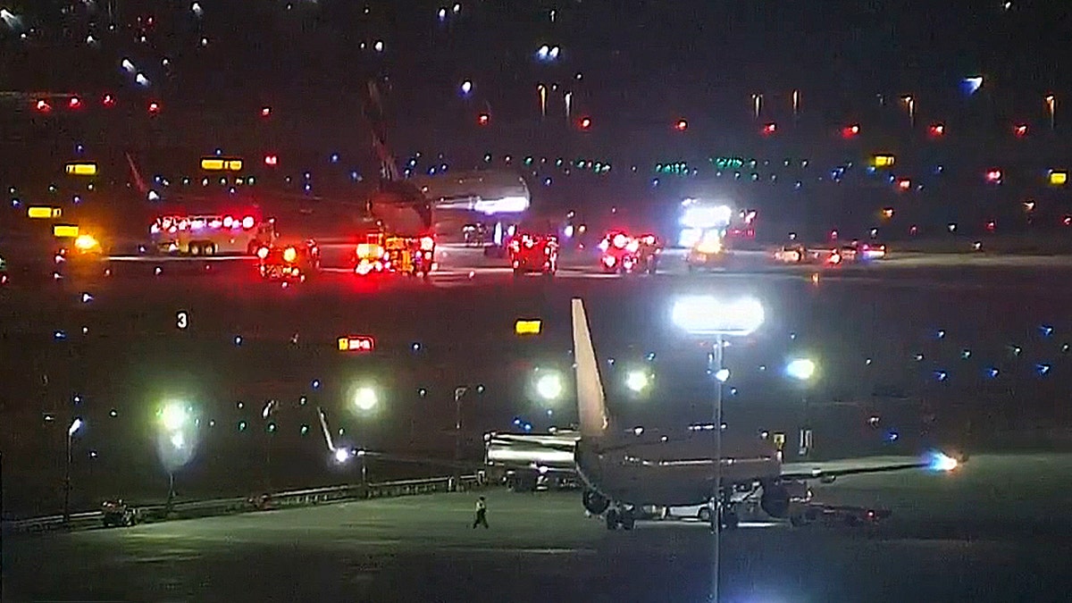 Emergency crews respond to aircraft on Atlanta runway
