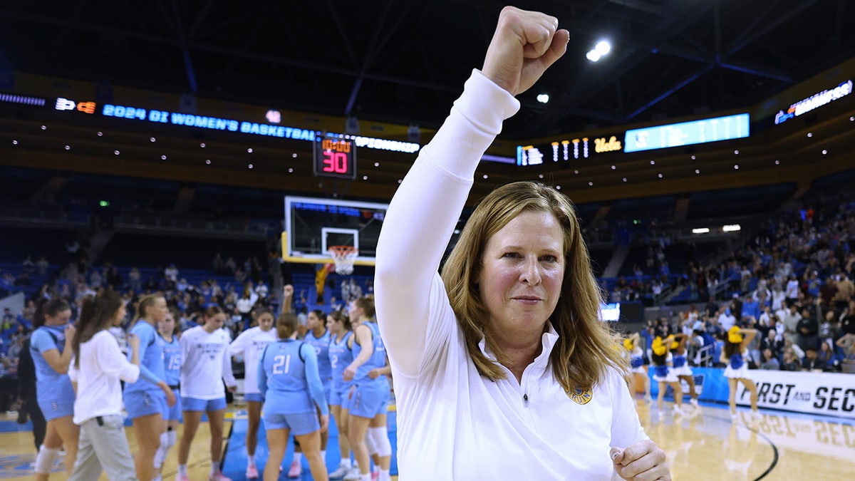 Cori Close celebrating