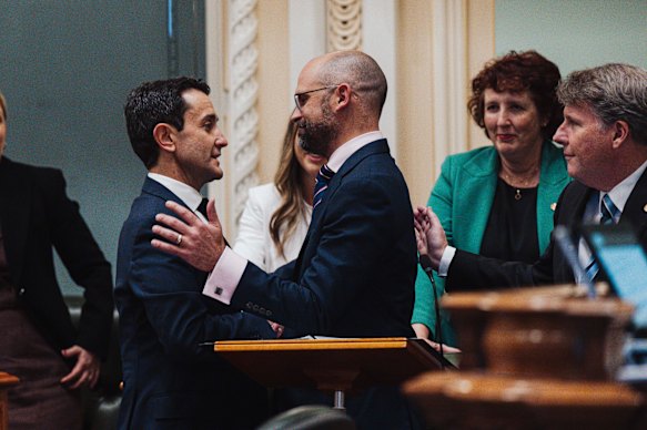 Premier David Crisafulli and Treasurer David Janetzki have promised to grow the public sector.