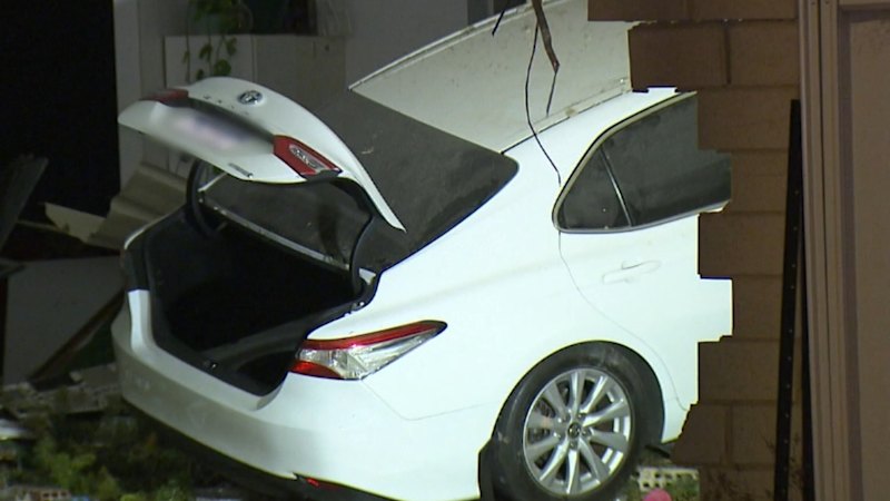 Car crashes into family’s kitchen in Perth