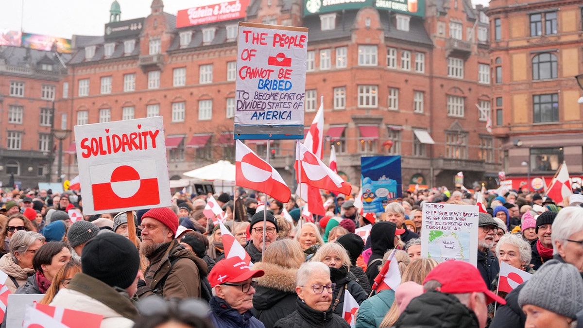People in Denmark protest against U.S. takeover of Greenland