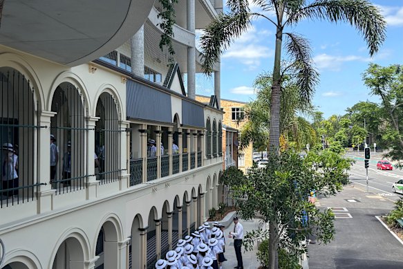 The arches at Brisbane Girls  Grammar School’s primary campus mirror those on the main grounds, only smaller.