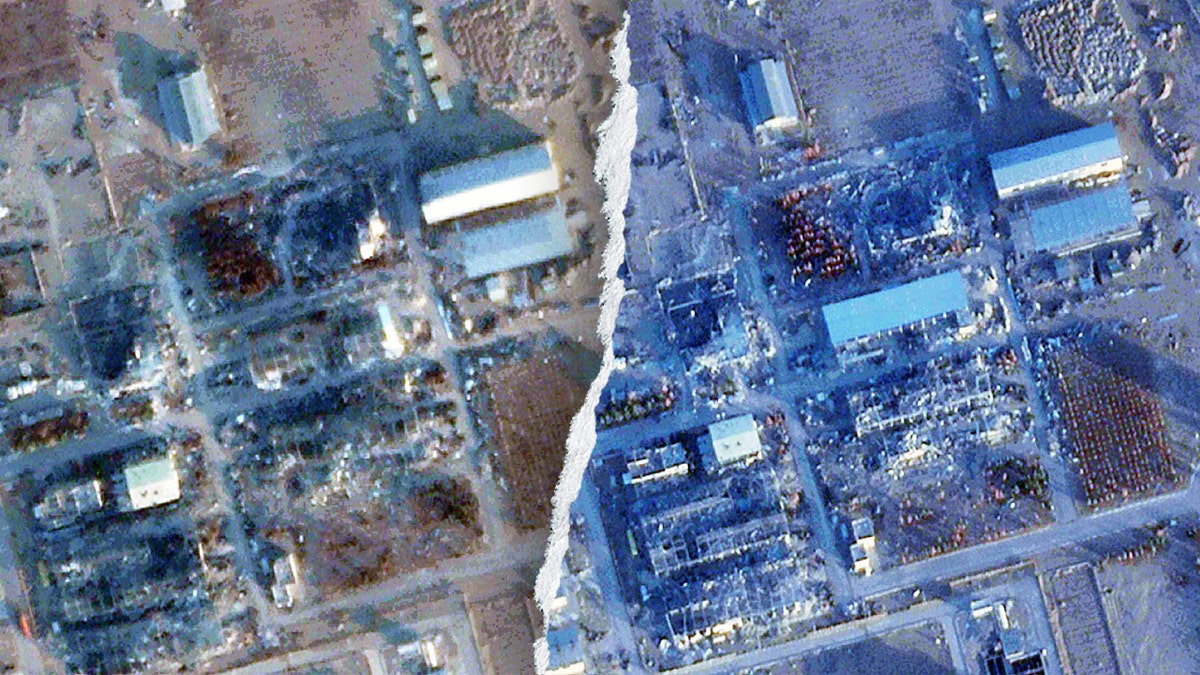 Roof built over damaged building at Iran's Isfahan nuclear facility