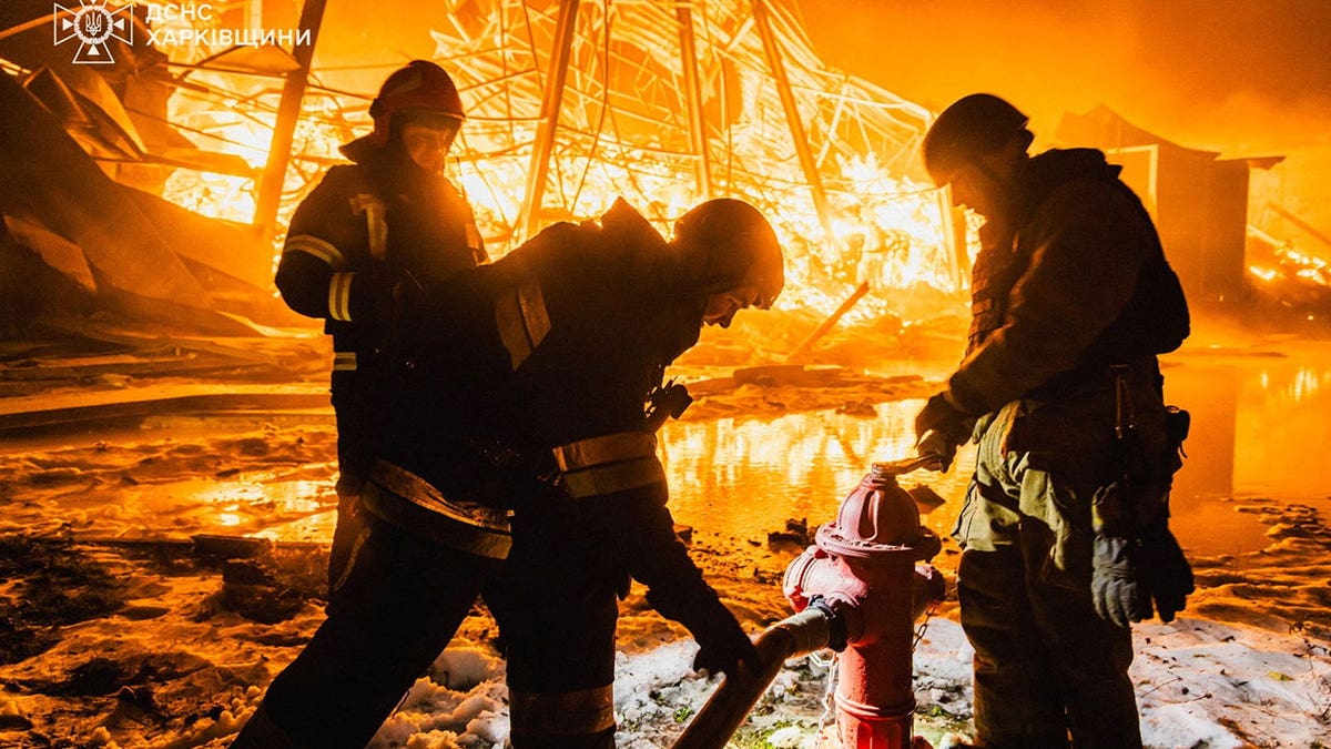 Ukraine Kharkiv fire 2026