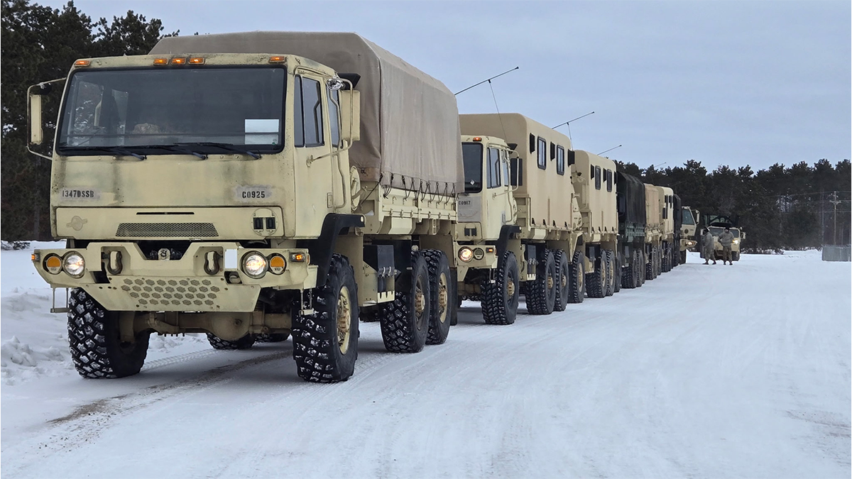 Minnesota National Guard vehicles