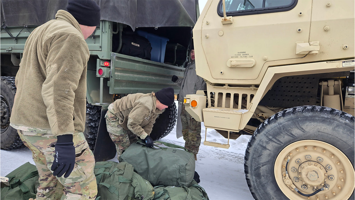 Minnesota National Guard staging