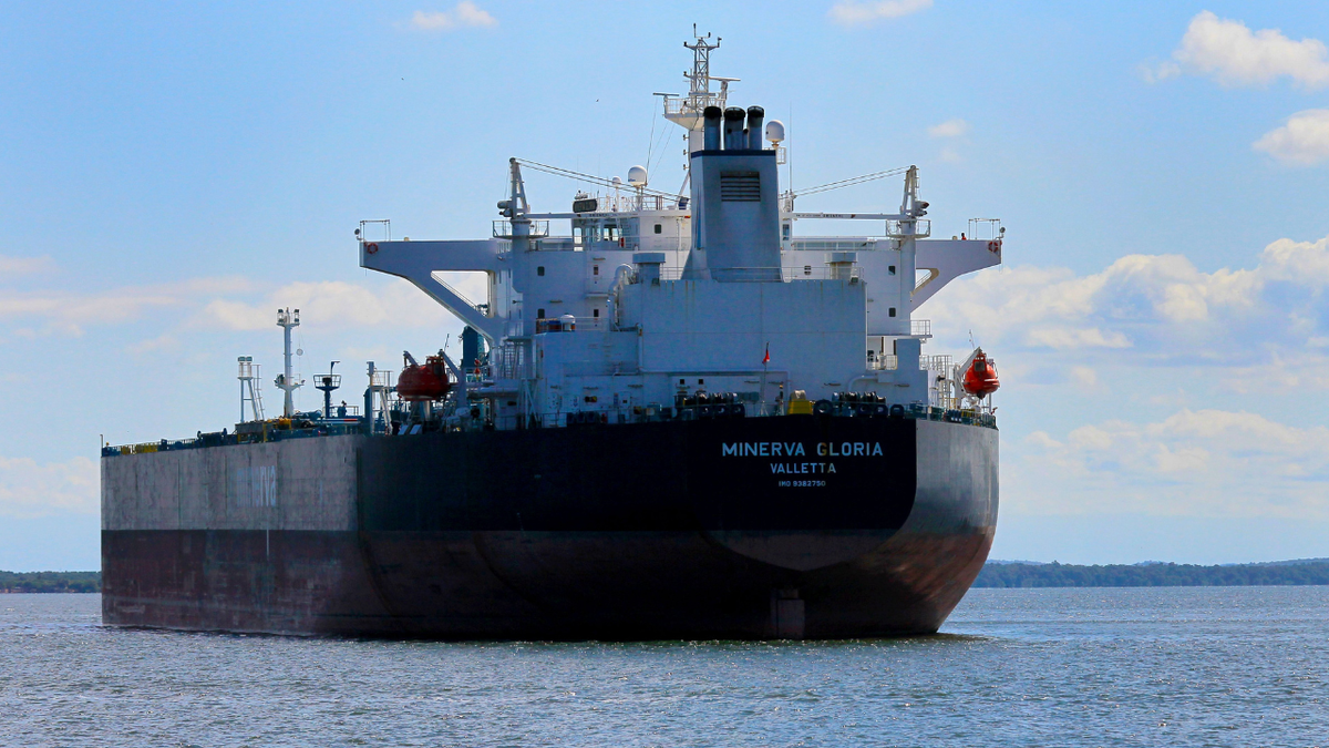 An oil tanker off the coast of Venezuela