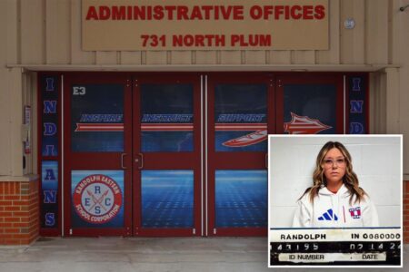 School secretary, 31, accused of having sex with two students when husband catches her with one of them