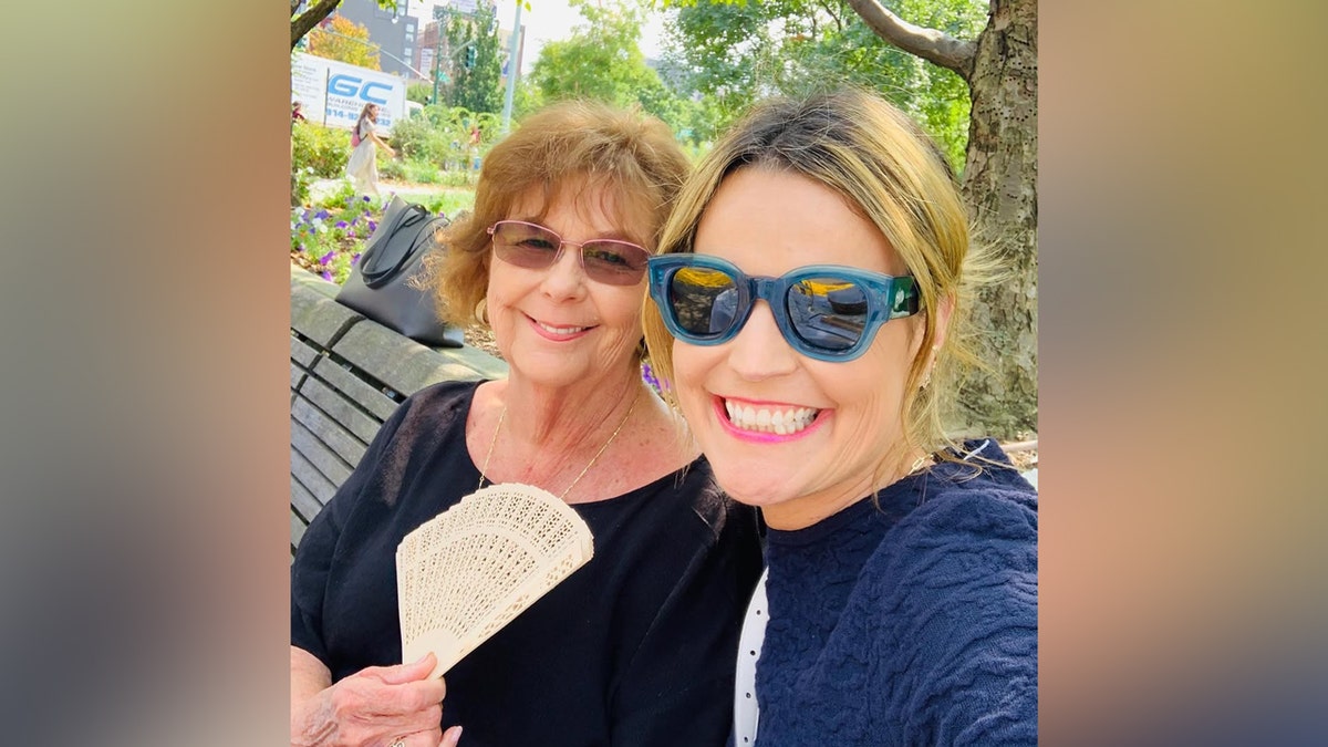 Savannah and Nancy Guthrie with fan