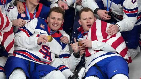 Team USA hockey stars keep America's heroes top of mind after grabbing Olympic gold