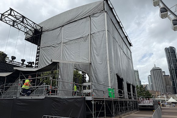 The stage is set for the On the Banks festival at South Bank’s Cultural Forecourt.