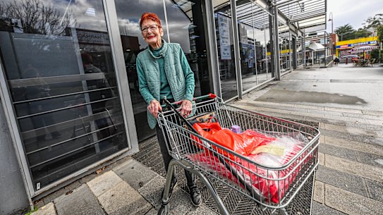 ‘It’s sad’: Dee Fielding pictured at Leo’s supermarket in Heidelberg.