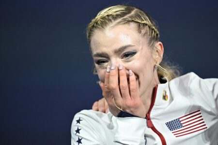 Team USA’s Amber Glenn Gives Raw Interview After Final Olympic Skate