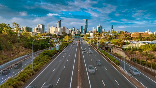 Queensland government modelling shows traffic growth on the Pacific Motorway from Brisbane to Robina growing 17 per cent by 2046 to up to 204,750 vehicles per day.