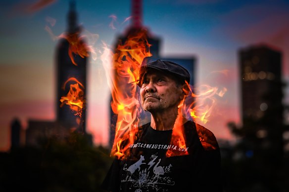 Justin McManus is a finalist in the feature photography category for his portrait of Aboriginal elder Uncle Robbie Thorpe.