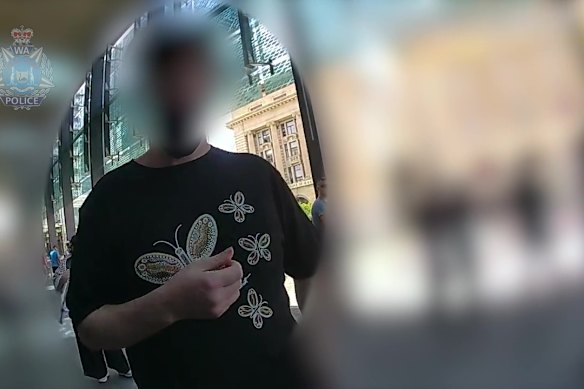 Body-worn footage of Liam Hall released by WA Police.