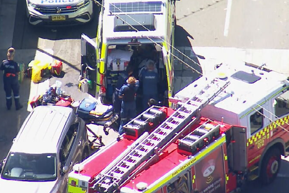 Paramedics treated three people in Merrylands.
