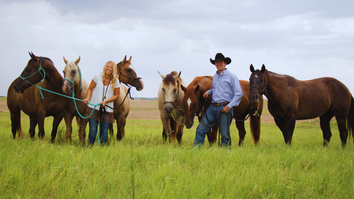 A photo of Cole Bolton and his wife in Texas.