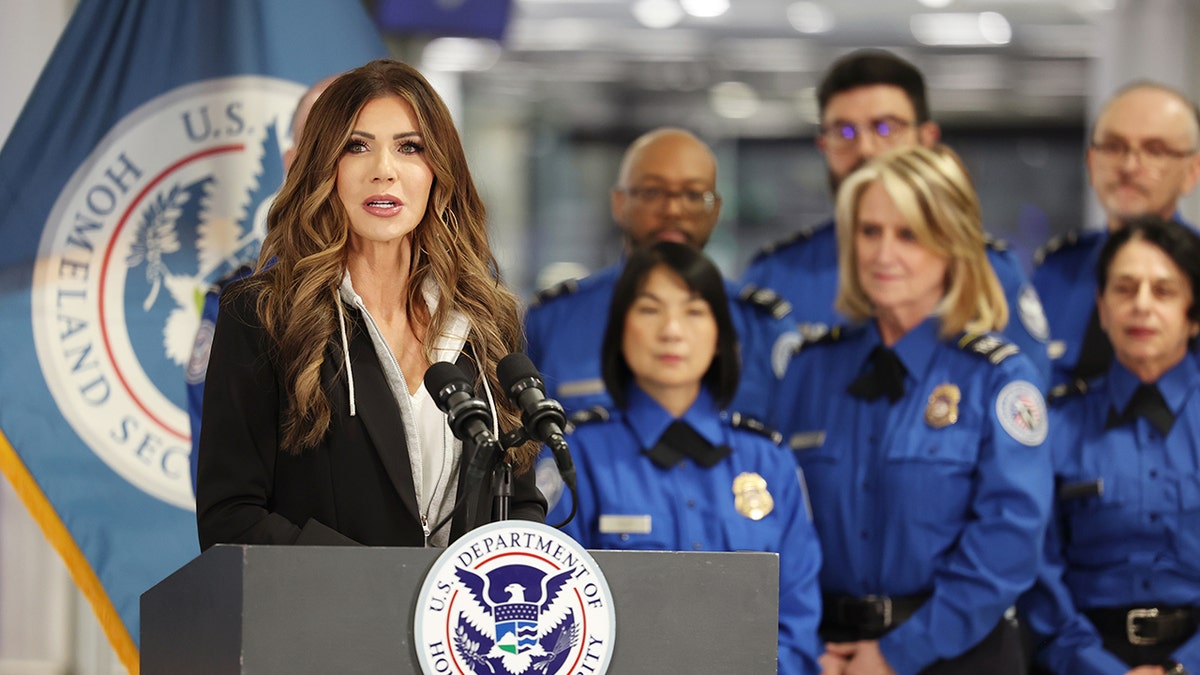 Kristi Noem at TSA press conference