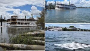 Mystery surrounds Brisbane River sinking of iconic party paddleboat Kookaburra Queen at Hemmant