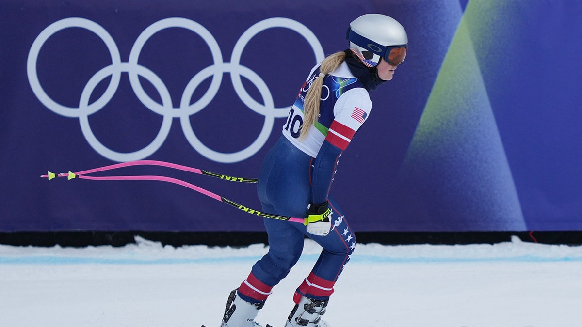 Lindsey Vonn after a downhill training run