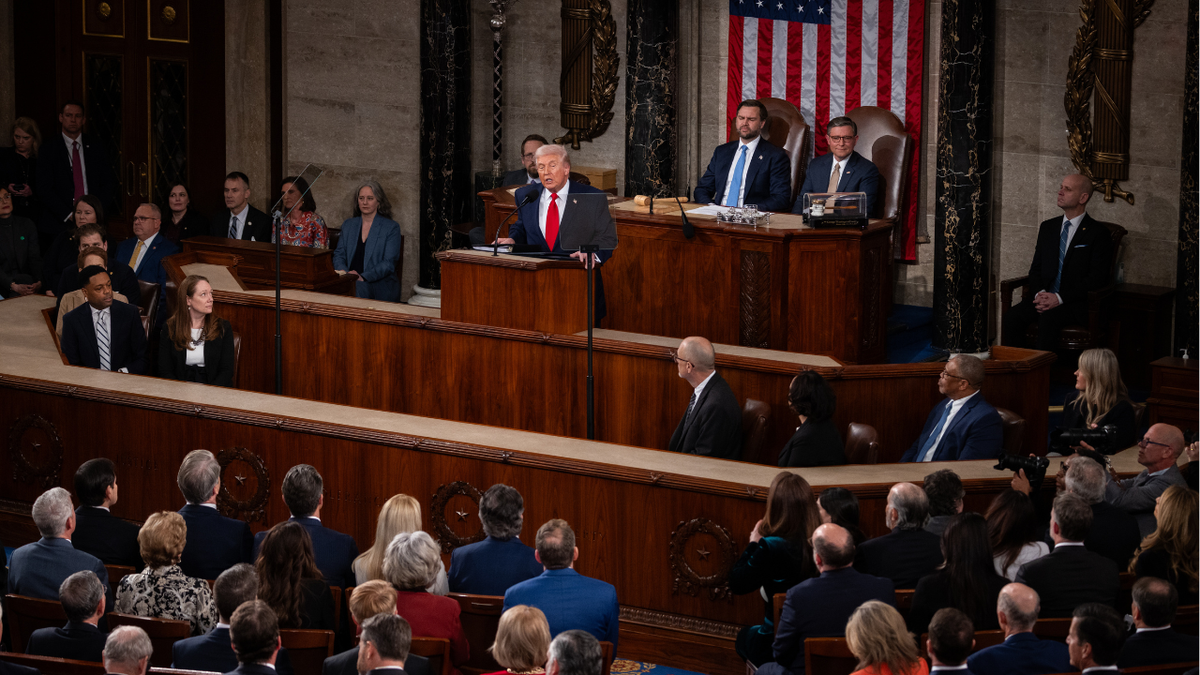President Donald Trump delivers his State of the Union address to a joint session of Congress on February 24, 2026.