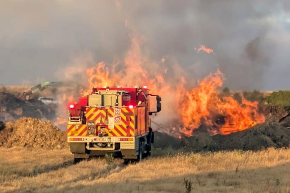 On January 27, Victoria’s hottest day on record, the CFA attended a fire comprised of industrial refuse that was allegedly deliberately lit as part of an illegal waste disposal operation.  