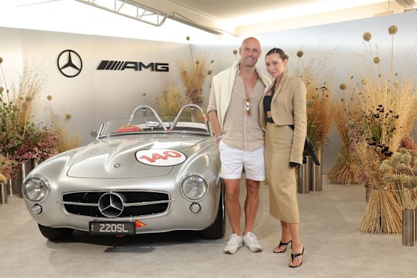 Nick and Rozalia Russian at the Grand Prix on Friday.