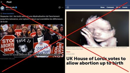 Misleading headlines claim UK legalised abortion until birth