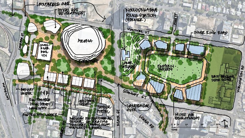 Proposal to sink Woolloongabba’s Stanley Street for new urban village for Brisbane 2032 Olympic Games
