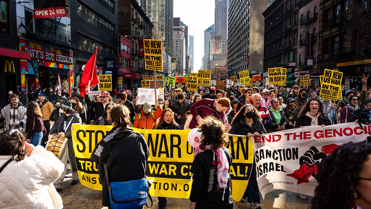 Anti war protesters in New York
