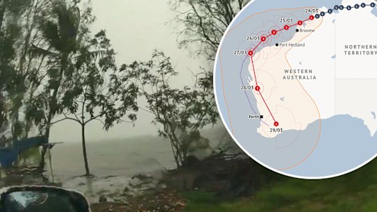 Tropical Cyclone Narelle is expected to re-intensify off the WA coast after traversing the top of the nation. Picture: WAtoday