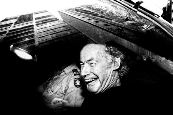 Milat returning from court after one of his many failed appeals.