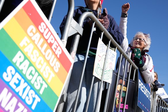 Protesters rally in St Paul, Minnesota, where the backlash to Trump immigration crackdown has been one of the strongest.