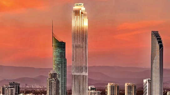 An artist’s impression of the proposed Trump Tower on the Gold Coast, posted by Eric Trump. 