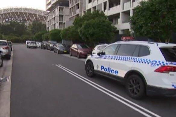 A 38-year-old man has died after a shooting at a unit near Accor Stadium.