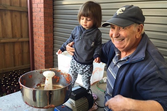 The sauce-making tradition has continued for the Guerrera family in Coburg.