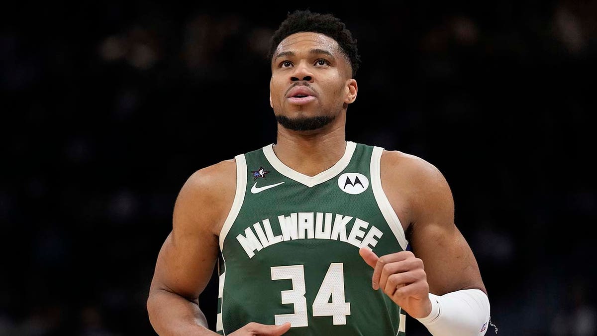 Giannis Antetokounmpo in action during a game