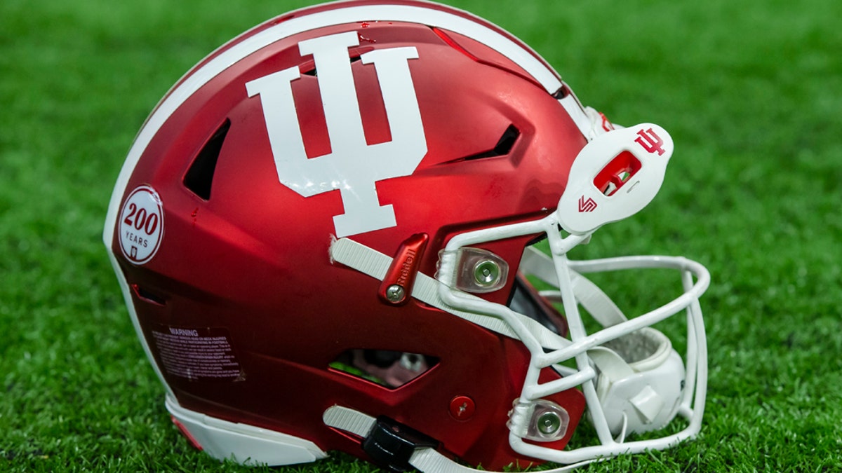 An Indiana Hoosiers helmet