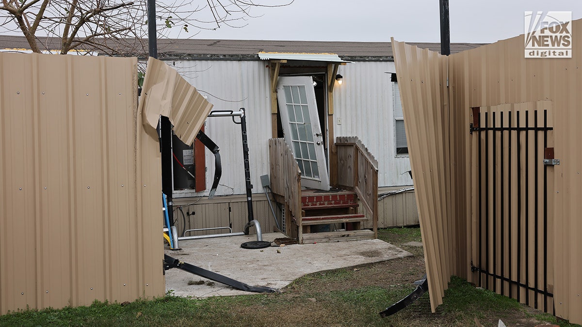 An exterior view of Shamsud-Din Jabbar’s home in Houston