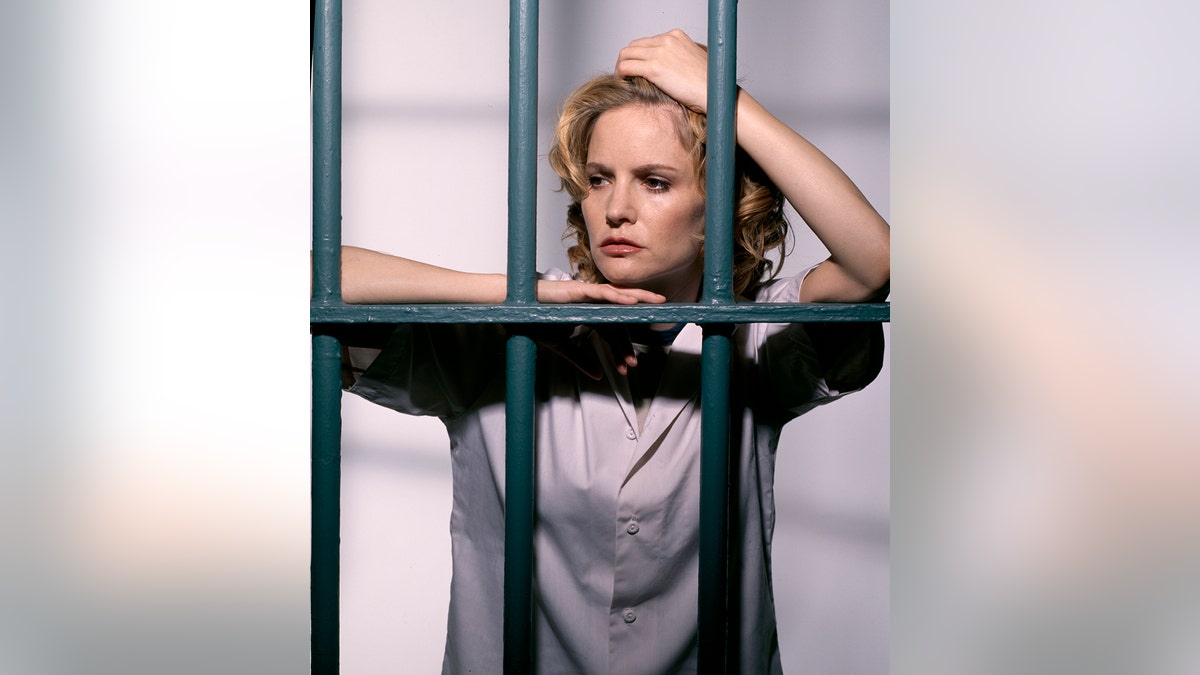 Jennifer Jason Leigh as Karla Faye Tucker in a TV movie.