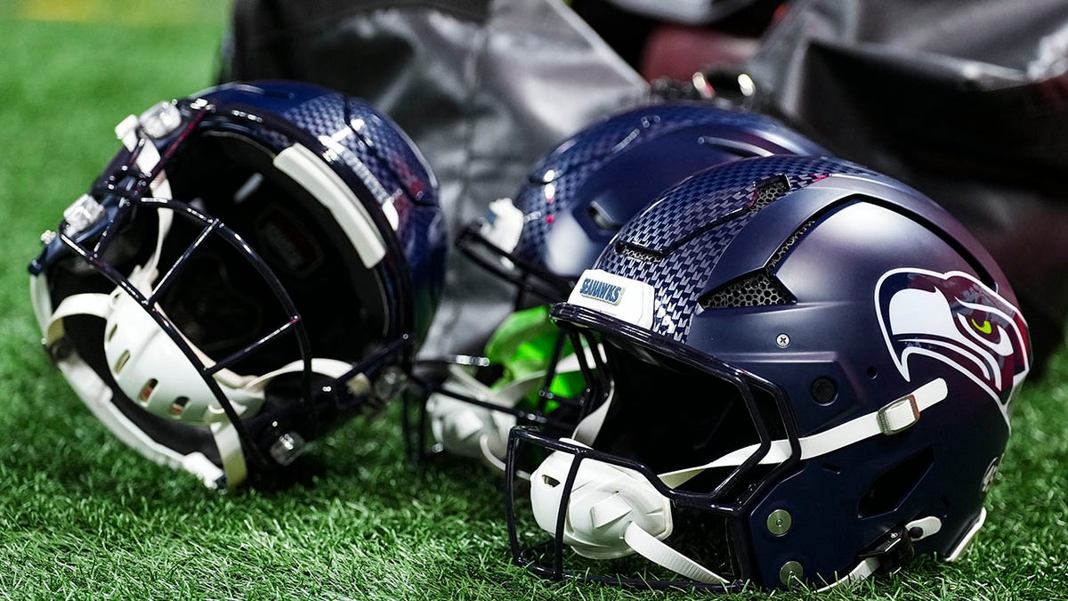 A view of Seattle Seahawks helmets