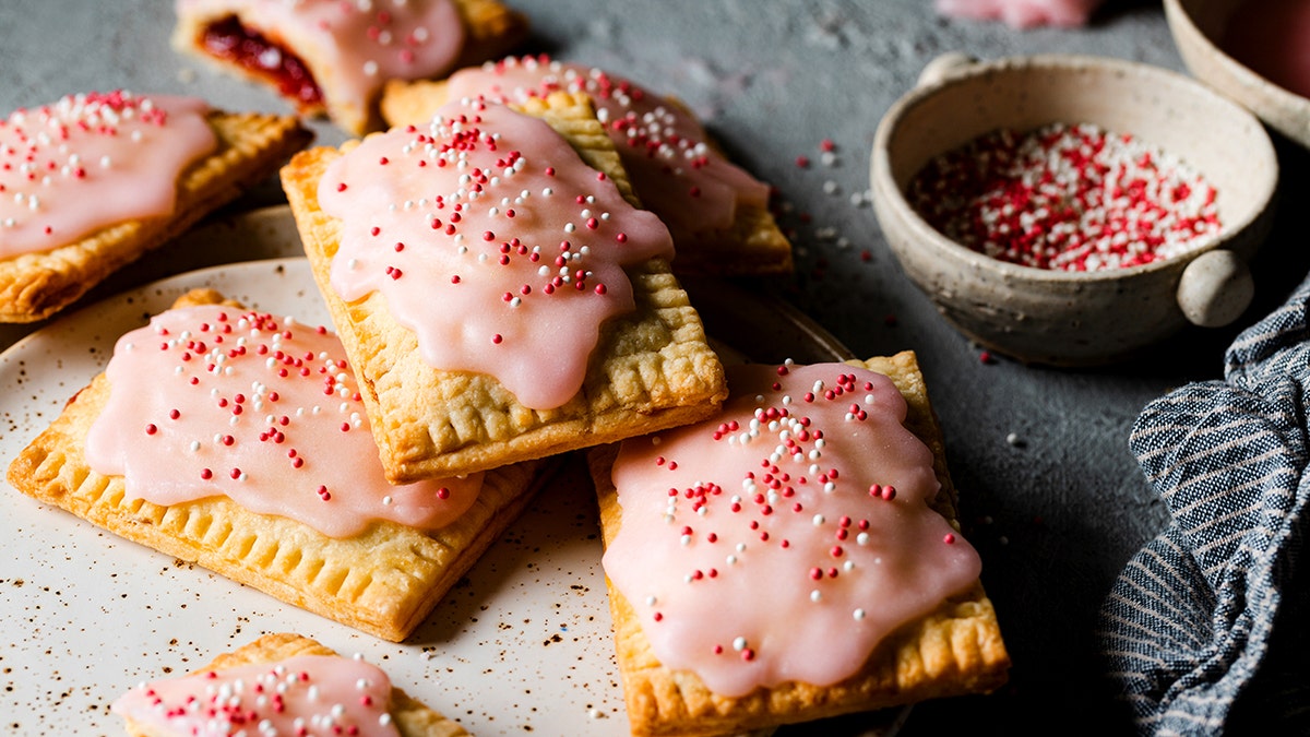 Homemade strawberry Pop Tarts are shown.