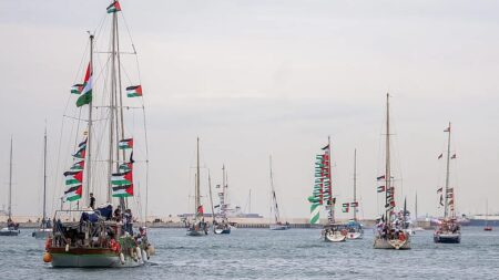 Flotilla carrying activists and aid for Gaza sets sail from Spain