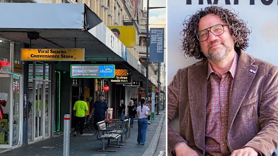 Fremantle Mayor Ben Lawver, convenience stores, illegal tobacco, vapes. Pictures: Indigo Lemay-Conway/Mark Naglazas