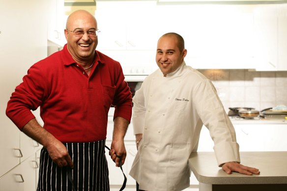 Shane Delia with his father Ted in 2006.
