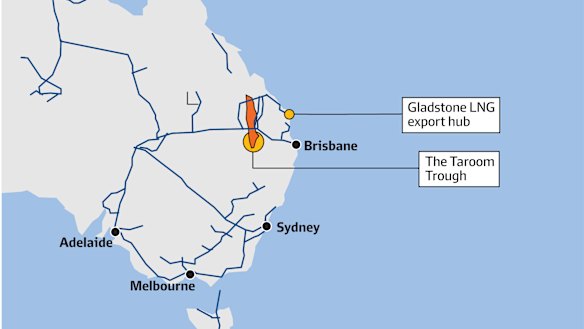 The Taroom Trough lies close to existing energy infrastructure.