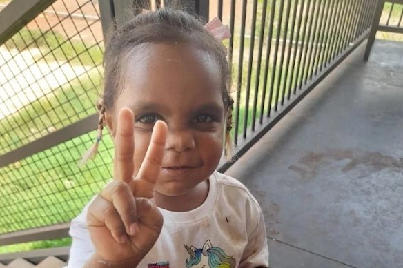 Kumanjayi Little Baby went missing from Old Timers camp on Saturday night.