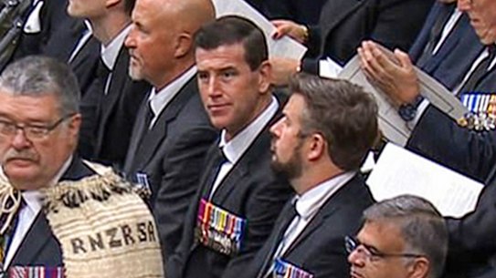 Ben Roberts-Smith at the state funeral for Queen Elizabeth II. 